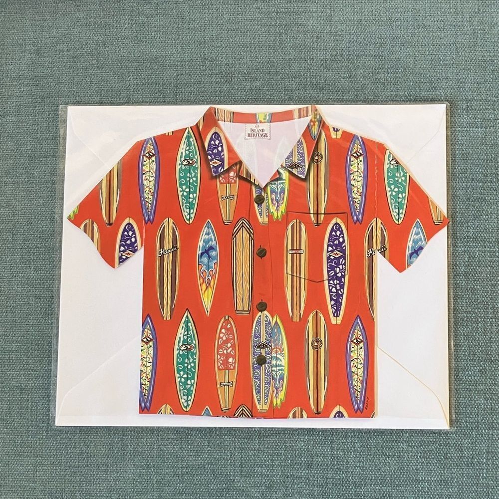 Hawaiian Shirt Stationery Card